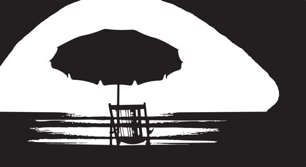 Minimal Black Silhouette Vector Art