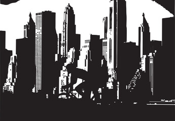 Minimal Black Silhouette Vector Art