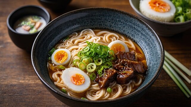 Fresh fish concept, ramen bowl, fresh fish theme