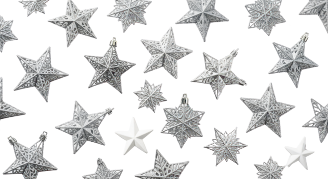Christmas Stars Seamless Pattern isolated PNG with Transparent Background - Powered by Adobe