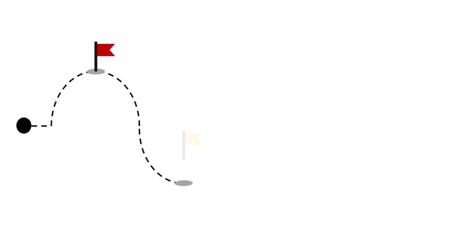 Progress Path Animation: Achieving Goals and Milestones on Timeline