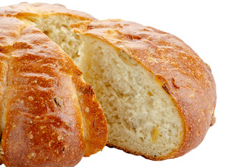 fresh homemade bread on the background