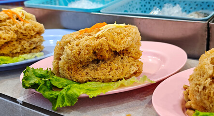 Fried catfish on a plate