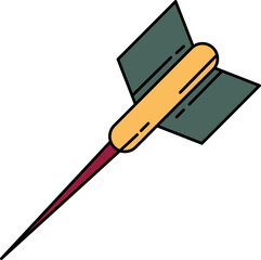 Accurate dart illustration, aiming for success vision mission brainstorm