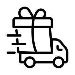 Gift Delivery Truck Icon &ndash; Present on the Go
