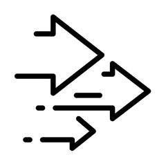 Forward Arrows Icon &ndash; Fast Navigation Symbol