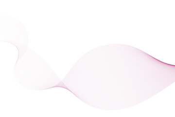 Abstract flowing wave pattern with delicate lines isolated on transparent background for modern design projects