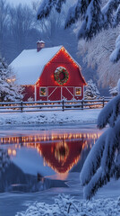 Country Christmas After Snowfall