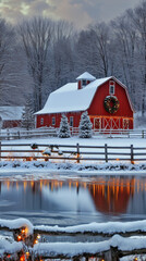 Country Christmas After Snowfall