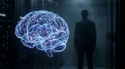 Unlock the power of AI with this stunning brain interface concept, perfect for illustrating innovation, technology, and future thinking in your next project or campaign