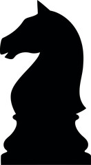 Black chess knight silhouette