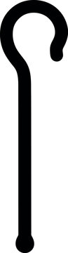 Black shepherd s crook icon