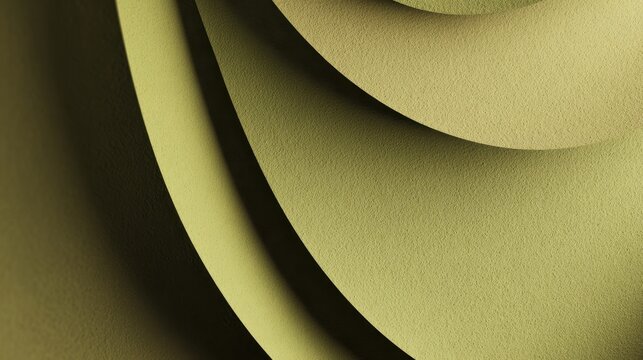 Olive green abstract wavy texture background. Minimal stylish backdrop with curve lines for design and presentation.