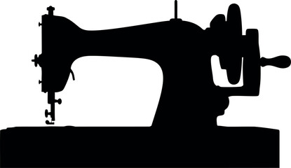 Vintage sewing machine silhouette