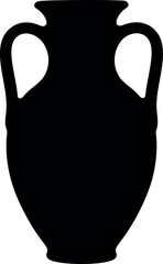 Ancient greek amphora silhouette icon