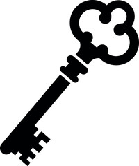 Antique skeleton key silhouette