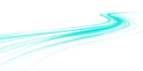 Blue neon speed lines swirl over a luminous white background. Glowing purple streaks trace fast motion and energy flow. Futuristic technological design presented in png.
