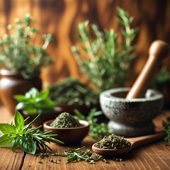 Background of herbal seasoning