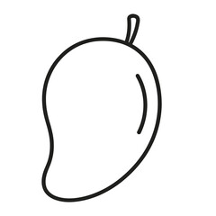 Simple outline drawing of a mango fruit