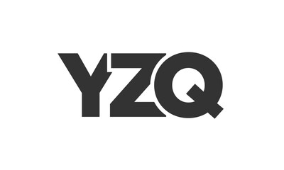 YZQ logo design template with strong and modern bold text. Initial based vector logotype featuring simple and minimal typography. Trendy company identity.