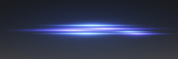 Explosion of a horizontal flash with a sparkling beam.