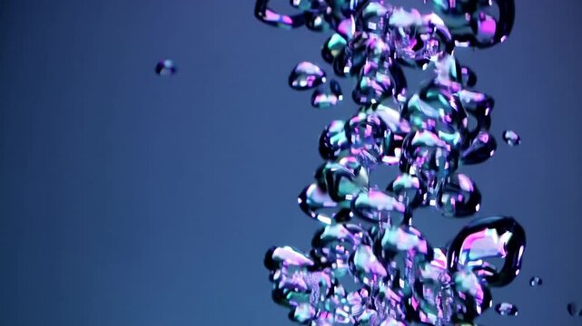 Underwater Symphony: A vibrant ballet of buoyant bubbles ascending gracefully against a deep blue canvas, depicting the beauty of aquatic environments.
