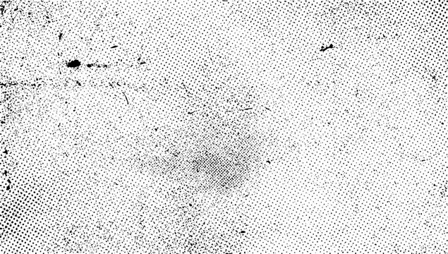 Abstract black and white halftone texture background with grunge distressed overlay and noise effect vector