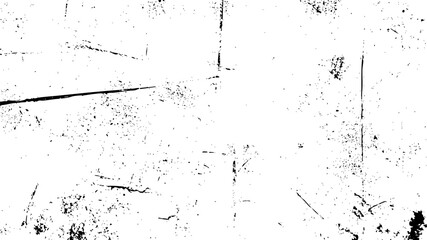 Abstract black and white grunge texture overlay with distressed scratch marks and noise on a bright background vector
