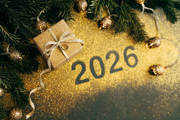 2026 text background. New year and business concept strategy.