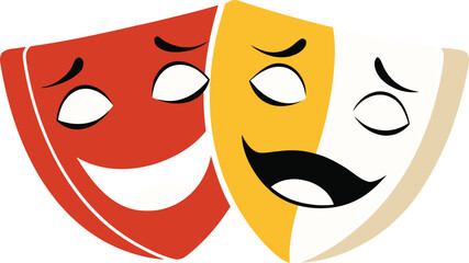 Comedy & Tragedy Drama Vector Icons