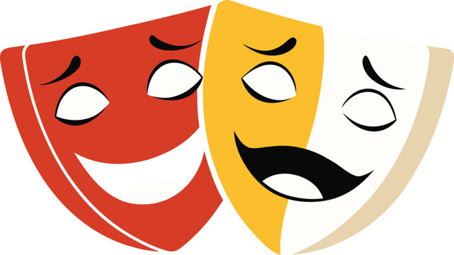 Comedy & Tragedy Drama Vector Icons