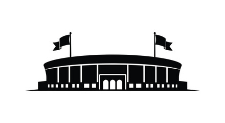 Obraz premium Parliament house of india silhouette in black and white vector