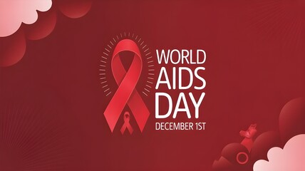 World AIDS Day background design. December 1st, World AIDS awareness and prevention. Vector illustration