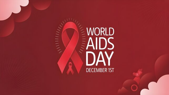 World AIDS Day background design. December 1st, World AIDS awareness and prevention. Vector illustration - Powered by Adobe
