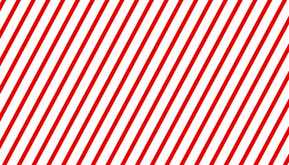 Fototapeta premium Striped candy cane seamless pattern for Christmas or New Year decoration, red and white diagonal stripes background, Xmas gift wrap, winter holiday present wrapping paper, gift wrap paper design