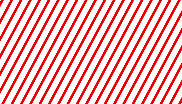 Striped candy cane seamless pattern for Christmas or New Year decoration, red and white diagonal stripes background, Xmas gift wrap, winter holiday present wrapping paper, gift wrap paper design