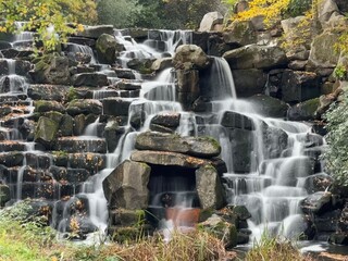 waterfall in autumn