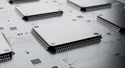 Intricate circuit board details showcase the complex technology powering modern digital infrastructure and innovation. isolated on white background