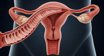 Female Reproductive System Anatomy Illustration