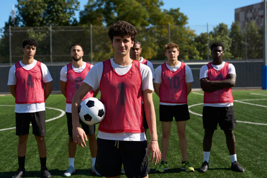Young men training as unity soccer team