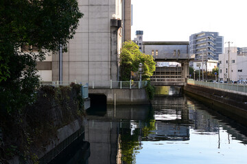 葭川水門　千葉市風景