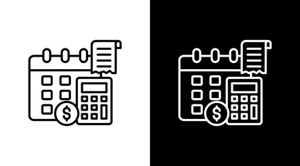 Expense Tracking White Icon Set Design