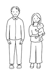 Illustration of parents and a baby1