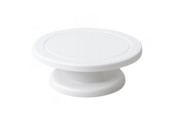White cake decorating stand turntable transparent background