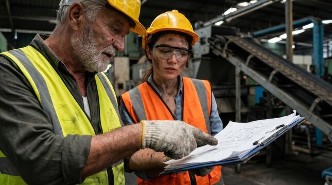 Manufacturing mentorship on factory floor for visually rebranding B2B finance