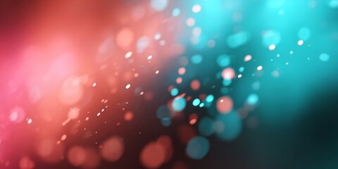 Vibrant lens flare effects create an abstract background with contrasting pink and cyan illumination