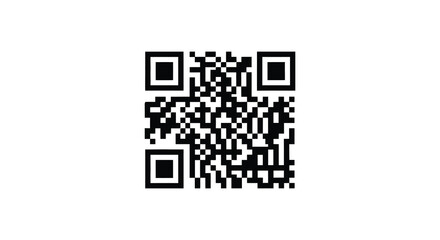 Qr code silhouette on white background for digital information access silhouette