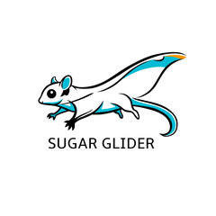 minimalist simple logo for company sugar glider icon logo