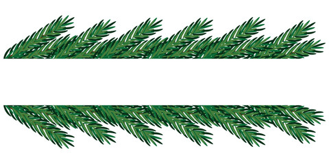 A Christmas frame made of fir branches for inscriptions. Perfect for New Year's, winter holidays, and other parties.