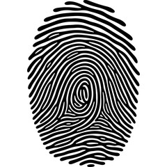 Woodcut Style Vector Fingerprint Icon for Human Rights Day. Symbol of Unique Identity, Personal Freedom, Security, and Biometrics.